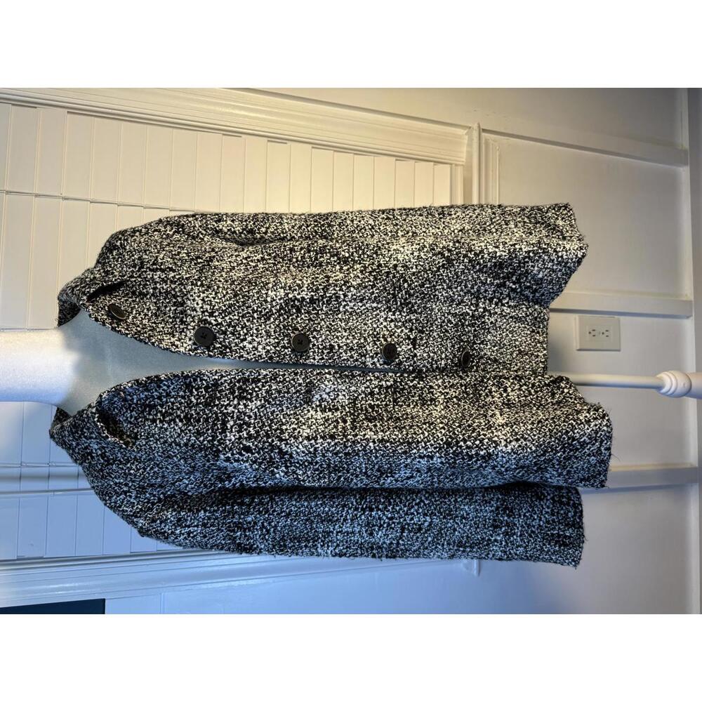 Coldwater Creek Black and White Tweed Button-Up Jacket Blazer Size 20-22